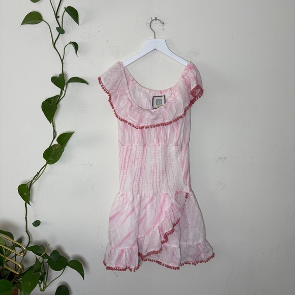 Bell by Alicia Bell Floral Shabby Chic  - Pink & White - Smocked DressGirly {12} - Picture 1 of 5